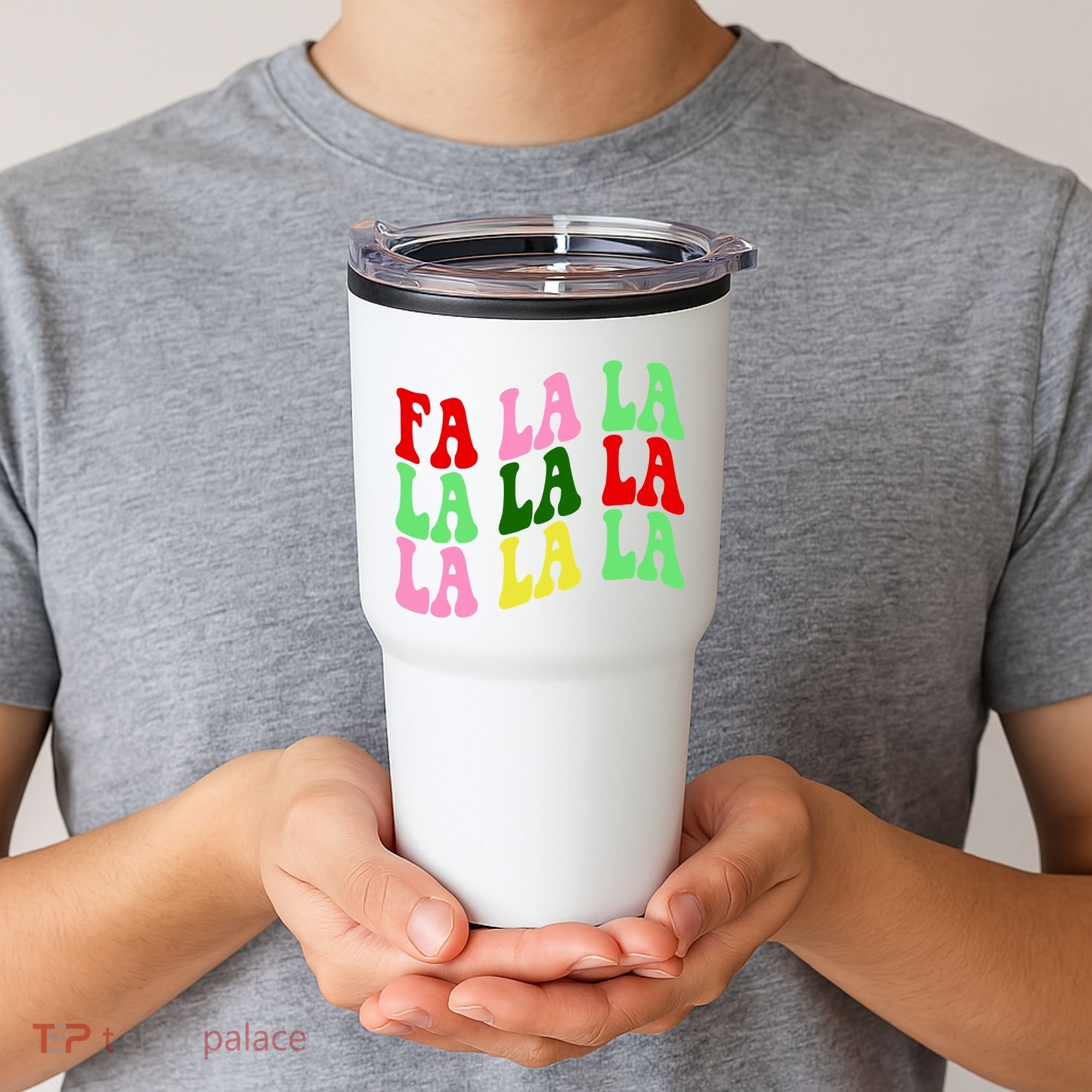 Fa La La Groovy Christmas Tumbler