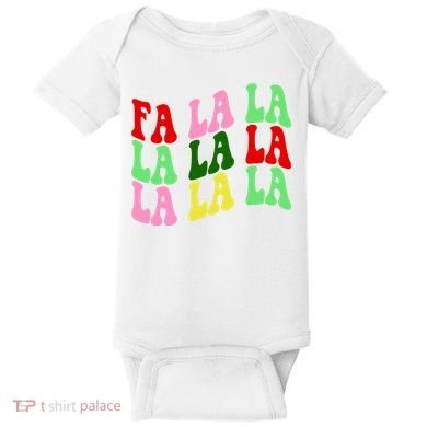 Fa La La Groovy Christmas Baby Bodysuit