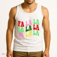Fa La La Groovy Christmas Tank Top thumb 3