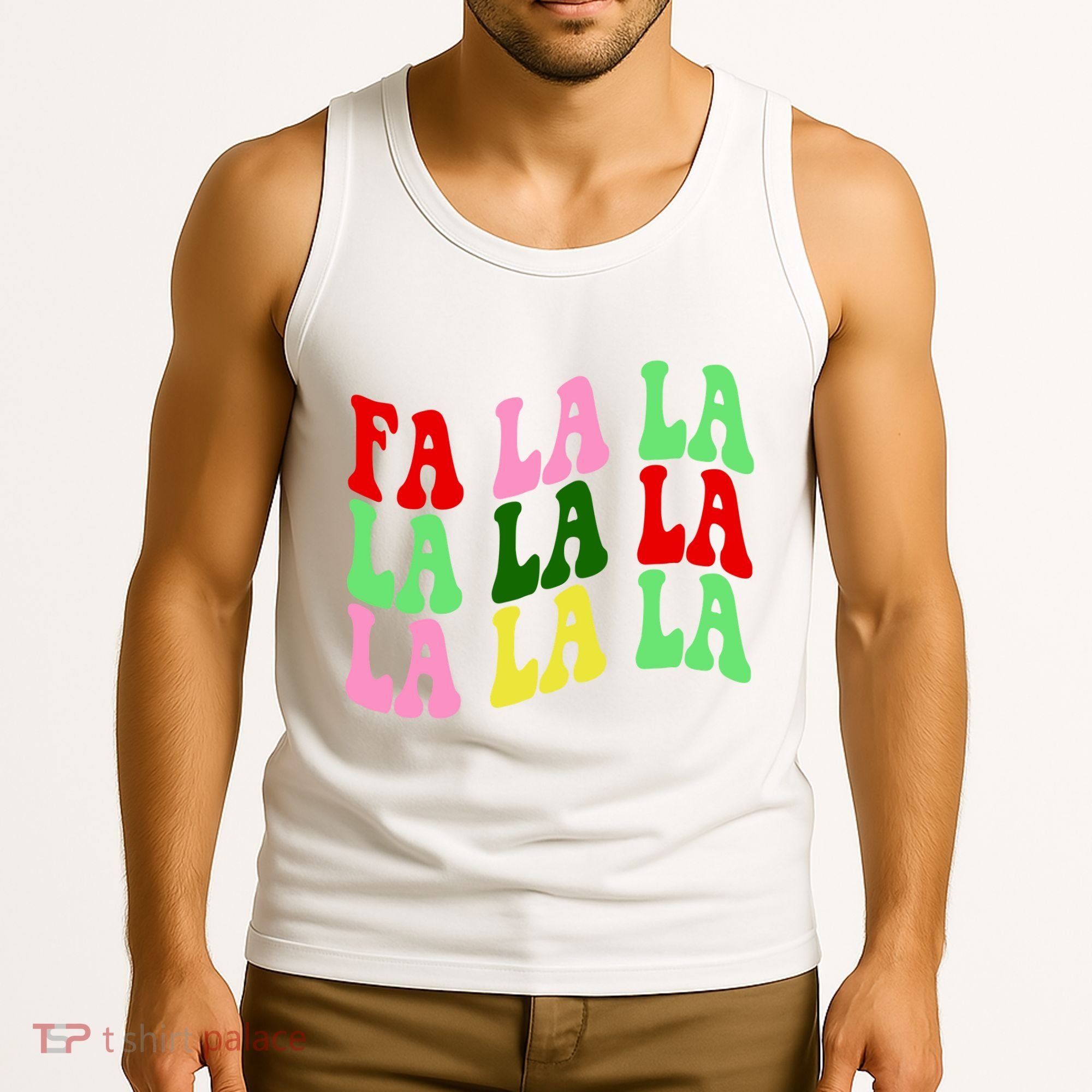 Fa La La Groovy Christmas Tank Top