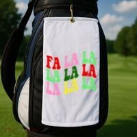 Fa La La Groovy Christmas Golf Towel thumb 2
