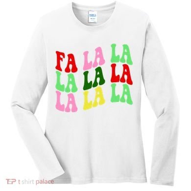 Fa La La Groovy Christmas Women's Long Sleeve Shirt