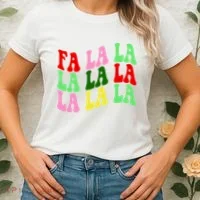 Fa La La Groovy Christmas Women's T-Shirt thumb 2