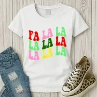 Fa La La Groovy Christmas Women's T-Shirt thumb 3