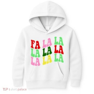 Fa La La Groovy Christmas Kids Hoodie