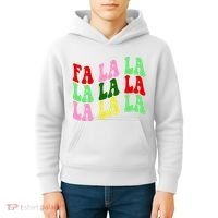Fa La La Groovy Christmas Kids Hoodie thumb 4