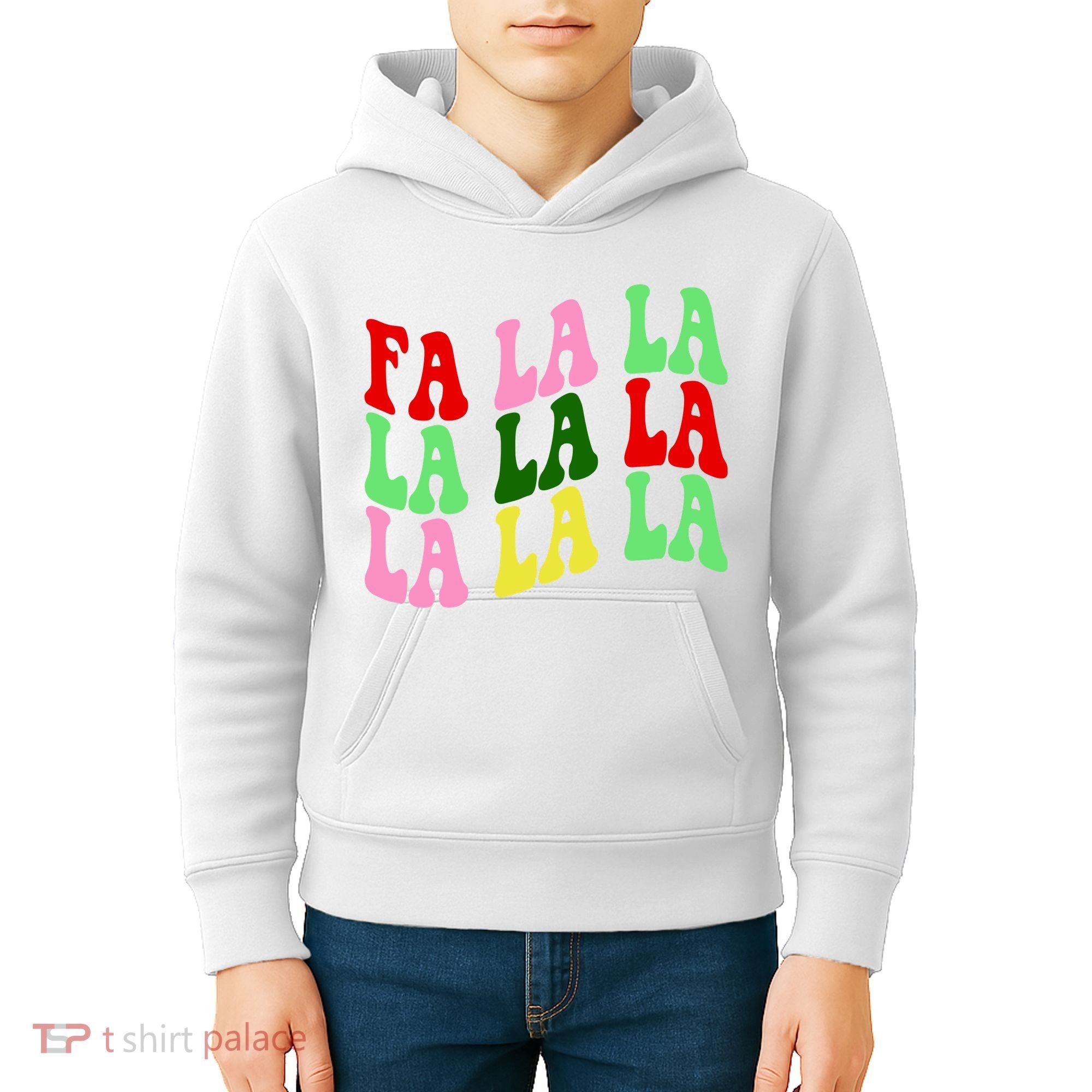 Fa La La Groovy Christmas Kids Hoodie