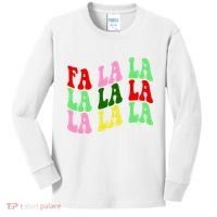Fa La La Groovy Christmas Kids Long Sleeve Shirt thumb 0