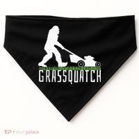 Funny Lawn Mowing Grassquatch Bigfoot Lawn Mower USA-Made Doggie Bandana thumb 0