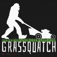 Funny Lawn Mowing Grassquatch Bigfoot Lawn Mower Women's Hoodie thumb 2