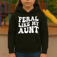 Feral Like My Aunt Kids Hoodie thumb 3