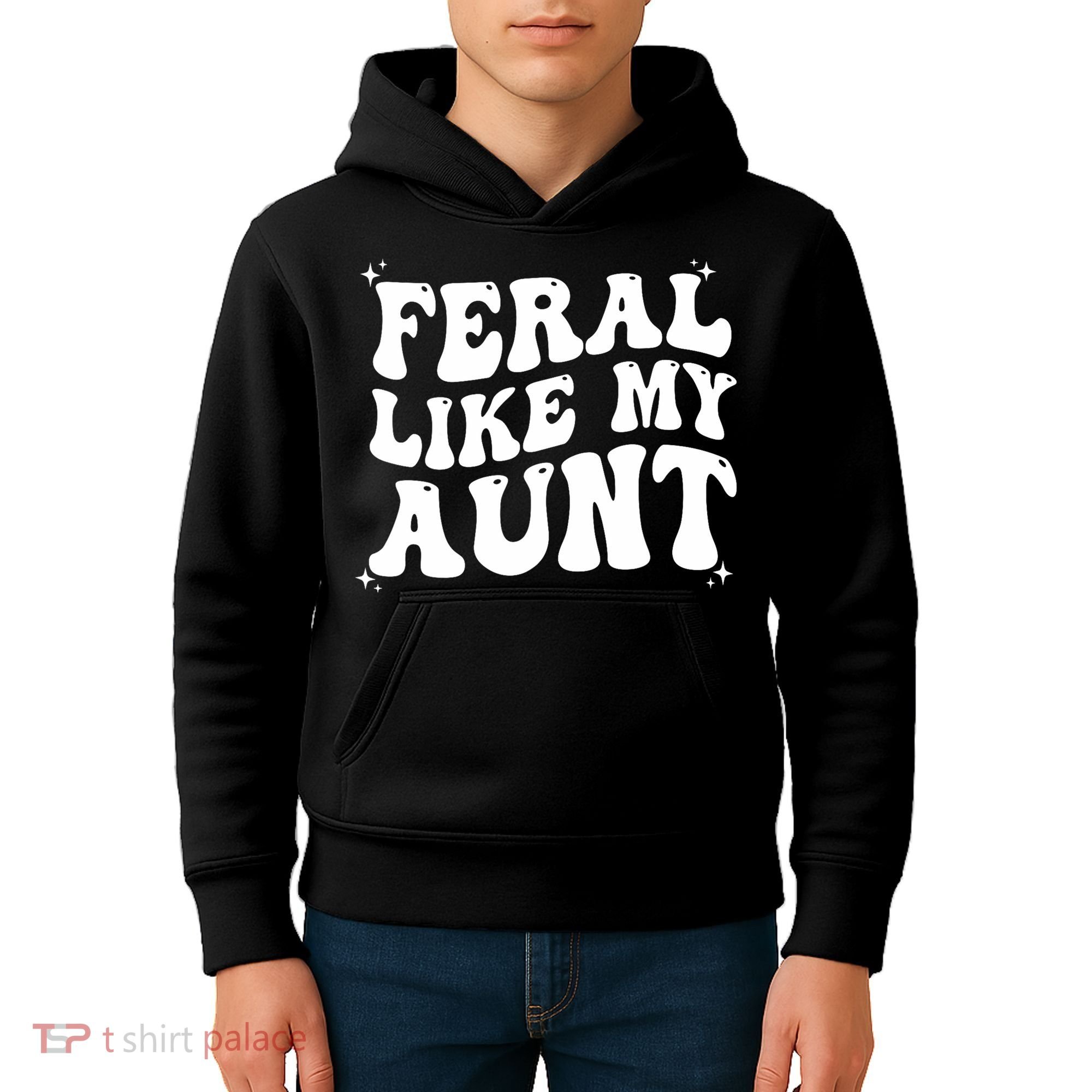 Feral Like My Aunt Kids Hoodie