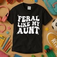 Feral Like My Aunt Kids T-Shirt thumb 3