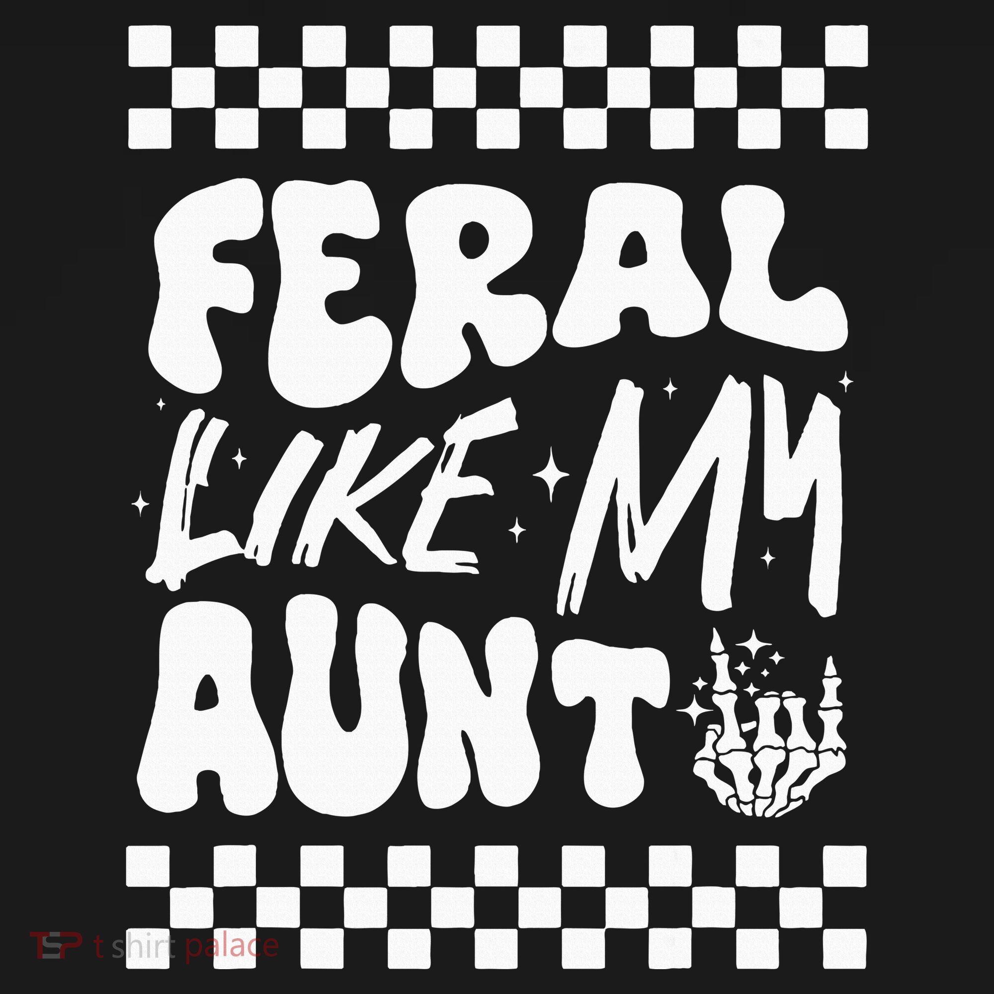 Feral Like My Aunt Groovy Funny Feral Nephew Niece Retro Women's Tank Top