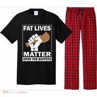 Fat Lives Matters Open The Buffets Funny Chubby Meat Lover Pajama Set thumb 0