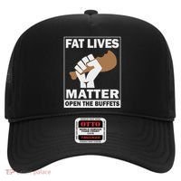 Fat Lives Matters Open The Buffets Funny Chubby Meat Lover Hat thumb 0