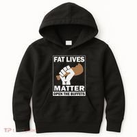 Fat Lives Matters Open The Buffets Funny Chubby Meat Lover Kids Hoodie thumb 0