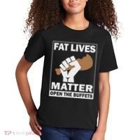 Fat Lives Matters Open The Buffets Funny Chubby Meat Lover Kids T-Shirt thumb 2