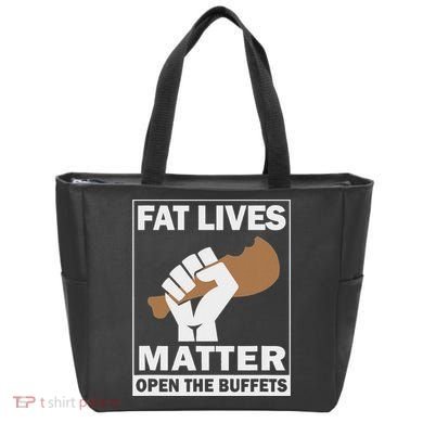 Fat Lives Matters Open The Buffets Funny Chubby Meat Lover Tote Bag