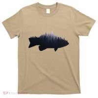 Fishing Large Mouth Bass Forest Nature Fish Fisherman Gift T-Shirt thumb 0