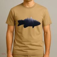 Fishing Large Mouth Bass Forest Nature Fish Fisherman Gift T-Shirt thumb 3