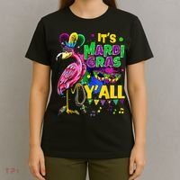 Flamingo Lover Mardi Gras Celebration New Orleans Louisiana T-Shirt thumb 4