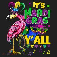 Flamingo Lover Mardi Gras Celebration New Orleans Louisiana Beanie thumb 2
