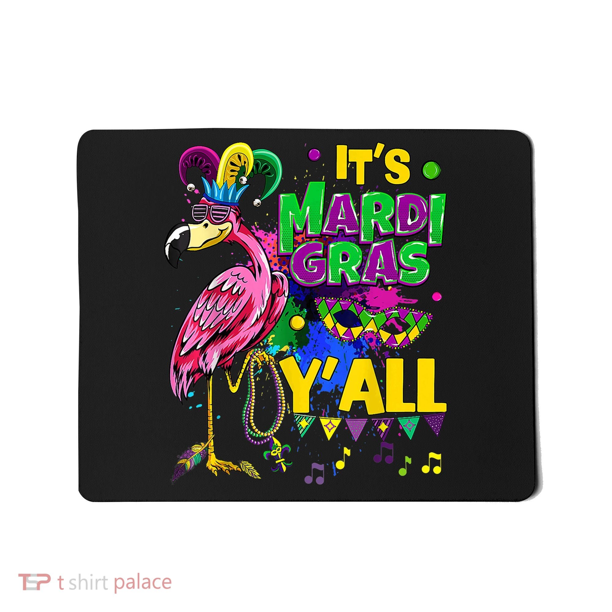 Flamingo Lover Mardi Gras Celebration New Orleans Louisiana Mousepad