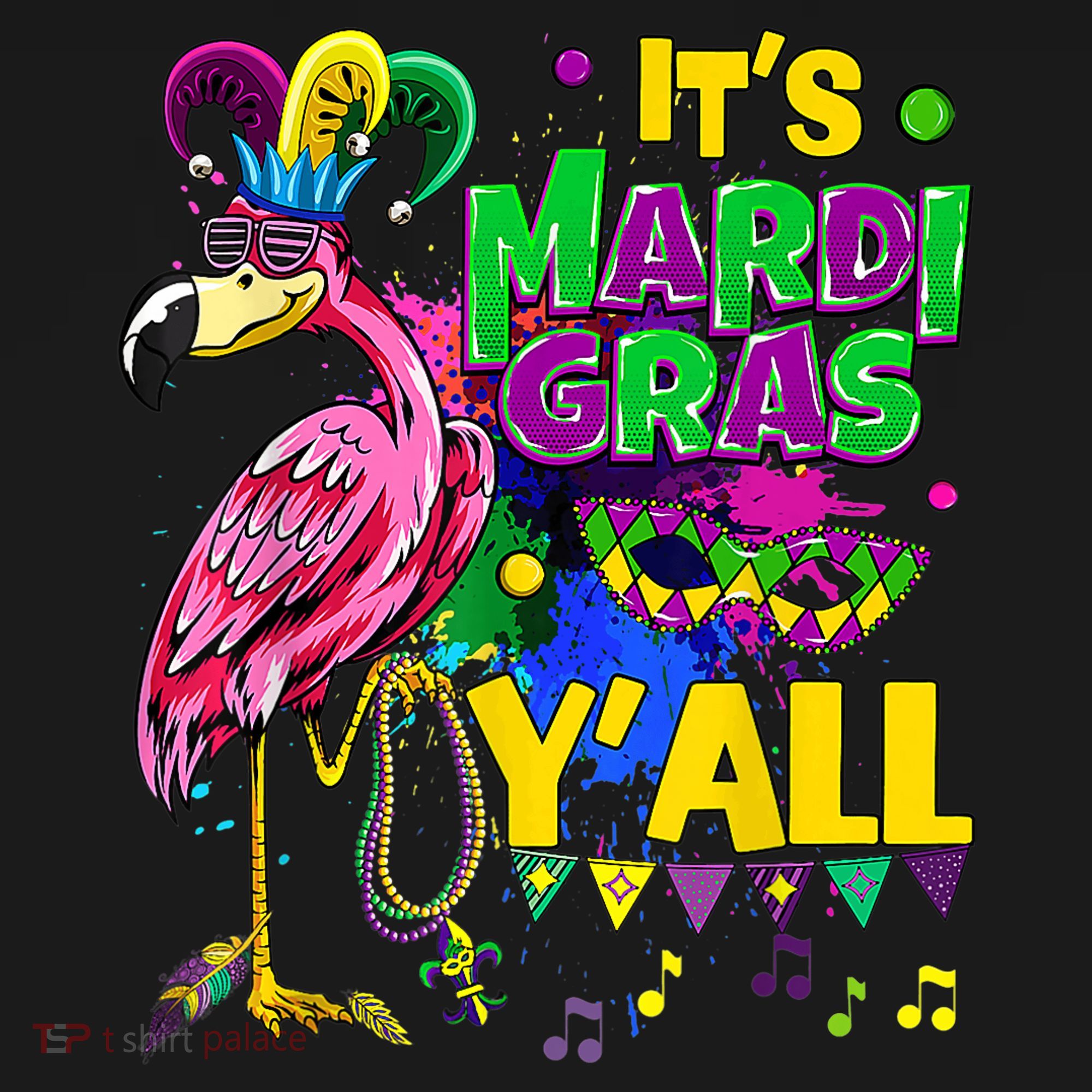 Flamingo Lover Mardi Gras Celebration New Orleans Louisiana Tank Top