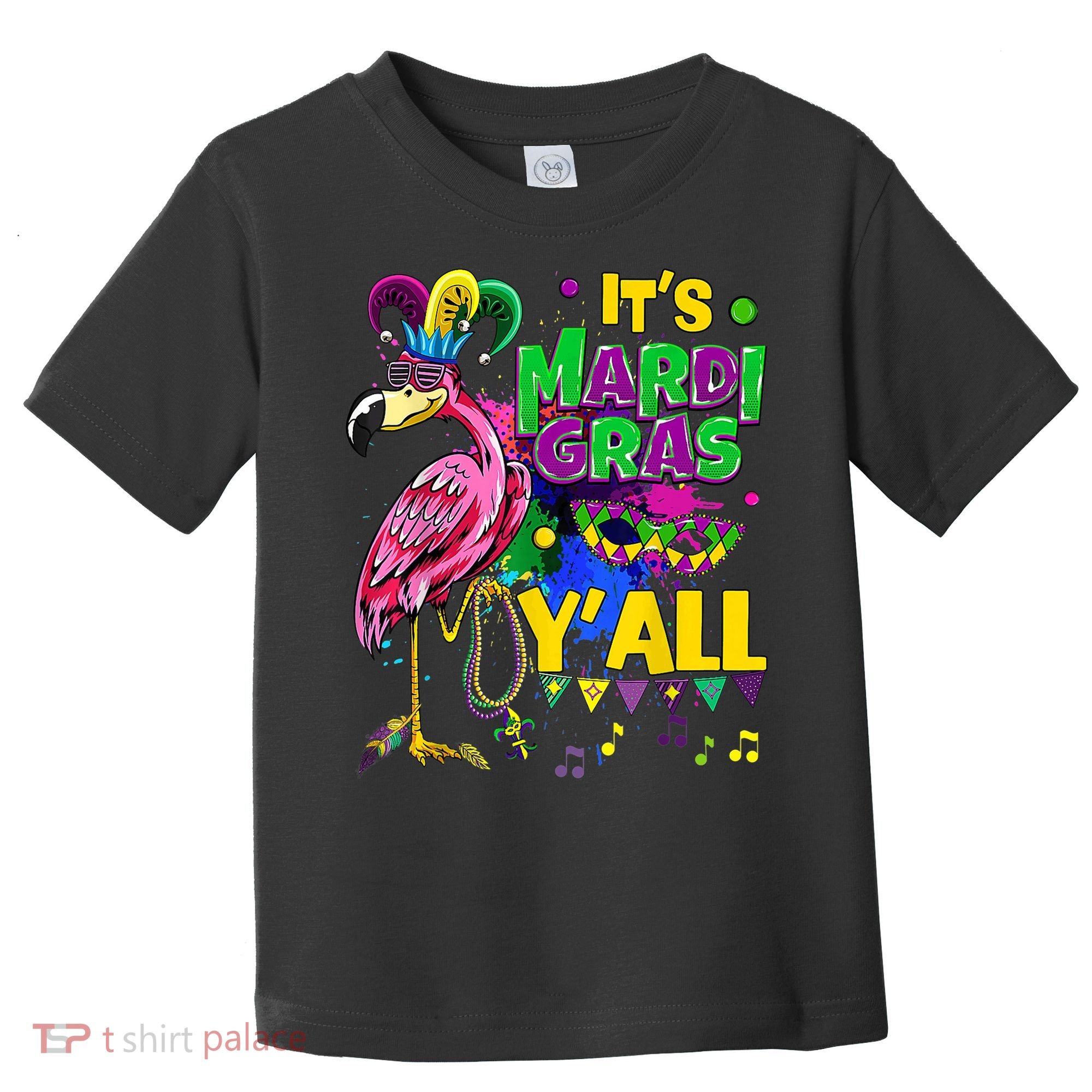 Flamingo Lover Mardi Gras Celebration New Orleans Louisiana Toddler T-Shirt