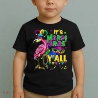 Flamingo Lover Mardi Gras Celebration New Orleans Louisiana Toddler T-Shirt thumb 2