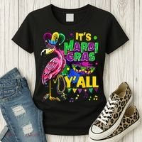 Flamingo Lover Mardi Gras Celebration New Orleans Louisiana Women's T-Shirt thumb 3