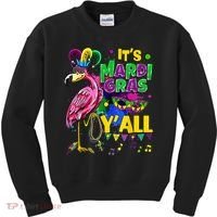 Flamingo Lover Mardi Gras Celebration New Orleans Louisiana Kids Sweatshirt thumb 0