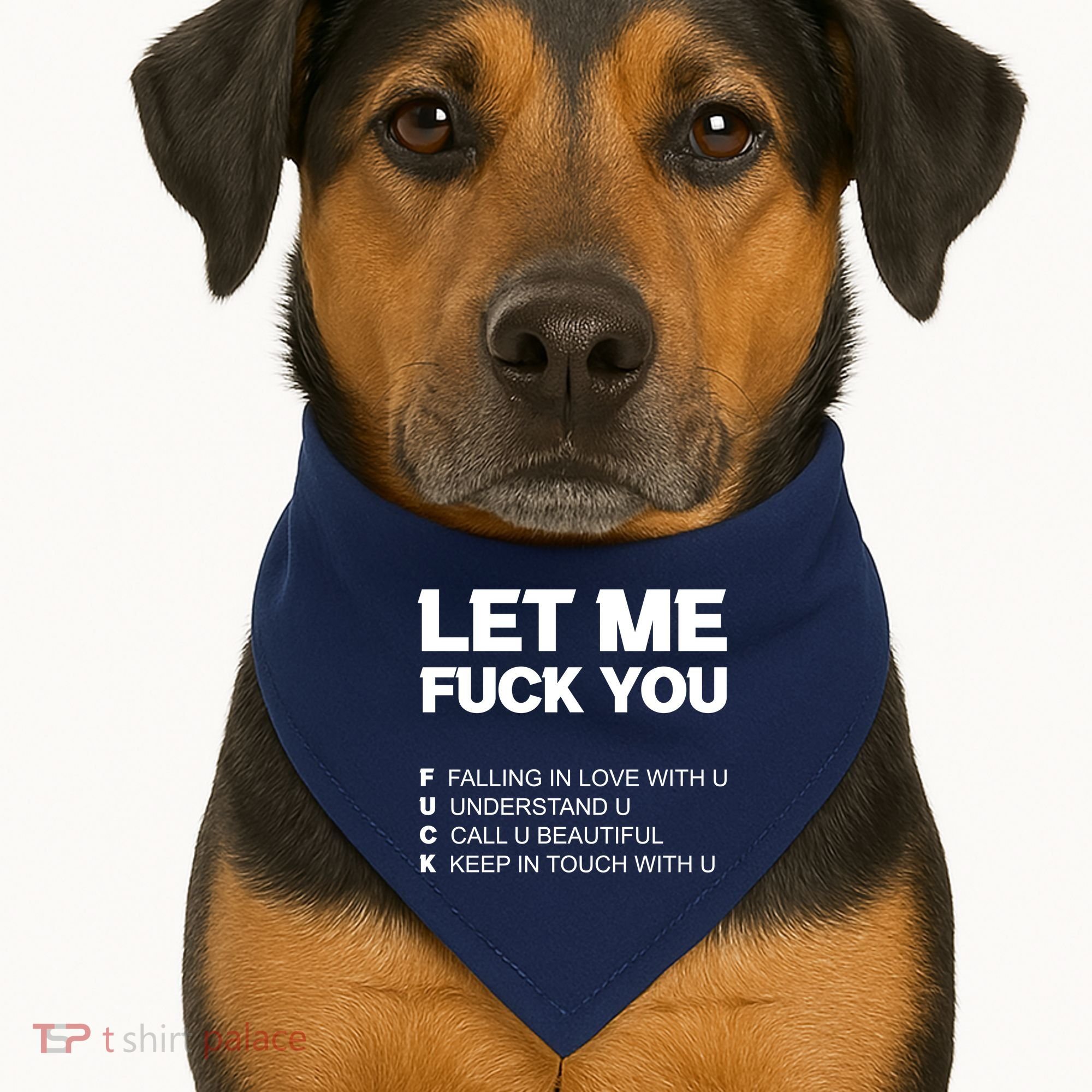 Funny Let Me Fuck You USA-Made Doggie Bandana