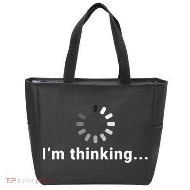 Funny Loading Meme IT Outfits Im Thinking Tote Bag