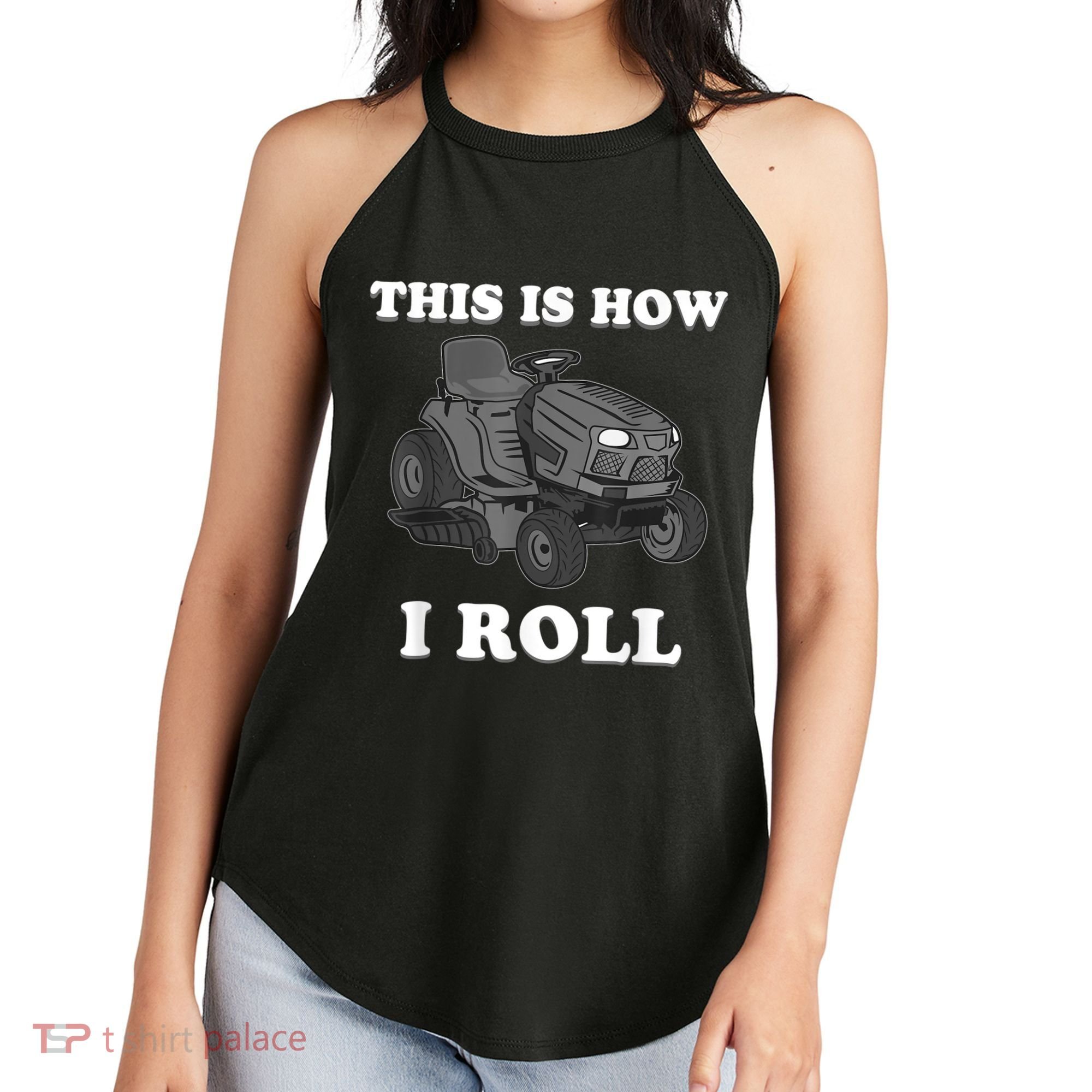 Funny Lawn Mower Mowing Riding Rider Toddler Kids Boys Women's Perfect Tri Rocker Tank
