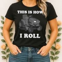 Funny Lawn Mower Mowing Riding Rider Toddler Kids Boys Women's T-Shirt thumb 2