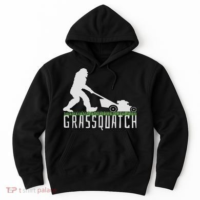 Funny Lawn Mowing Sasquatch Grassquatch Bigfoot Lawn Mower Hoodie