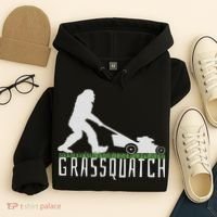 Funny Lawn Mowing Sasquatch Grassquatch Bigfoot Lawn Mower Hoodie thumb 4