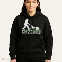 Funny Lawn Mowing Sasquatch Grassquatch Bigfoot Lawn Mower Hoodie thumb 5