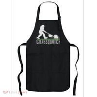 Funny Lawn Mowing Sasquatch Grassquatch Bigfoot Lawn Mower Apron thumb 0