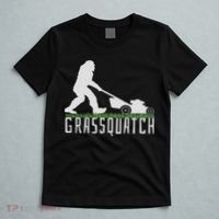 Funny Lawn Mowing Sasquatch Grassquatch Bigfoot Lawn Mower T-Shirt thumb 5