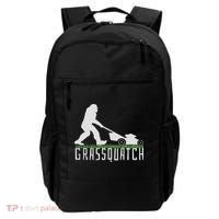 Funny Lawn Mowing Sasquatch Grassquatch Bigfoot Lawn Mower Backpack thumb 0