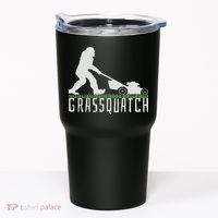 Funny Lawn Mowing Sasquatch Grassquatch Bigfoot Lawn Mower Tumbler thumb 0