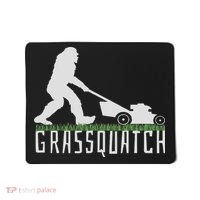 Funny Lawn Mowing Sasquatch Grassquatch Bigfoot Lawn Mower Mousepad thumb 0