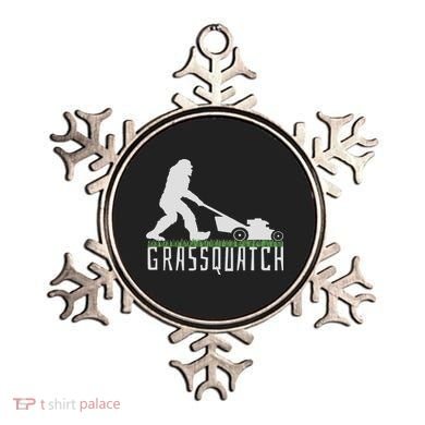 Funny Lawn Mowing Sasquatch Grassquatch Bigfoot Lawn Mower Ornament