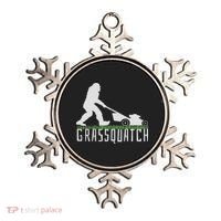 Funny Lawn Mowing Sasquatch Grassquatch Bigfoot Lawn Mower Ornament thumb 0