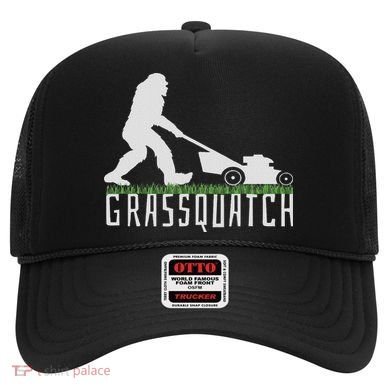 Funny Lawn Mowing Sasquatch Grassquatch Bigfoot Lawn Mower Hat