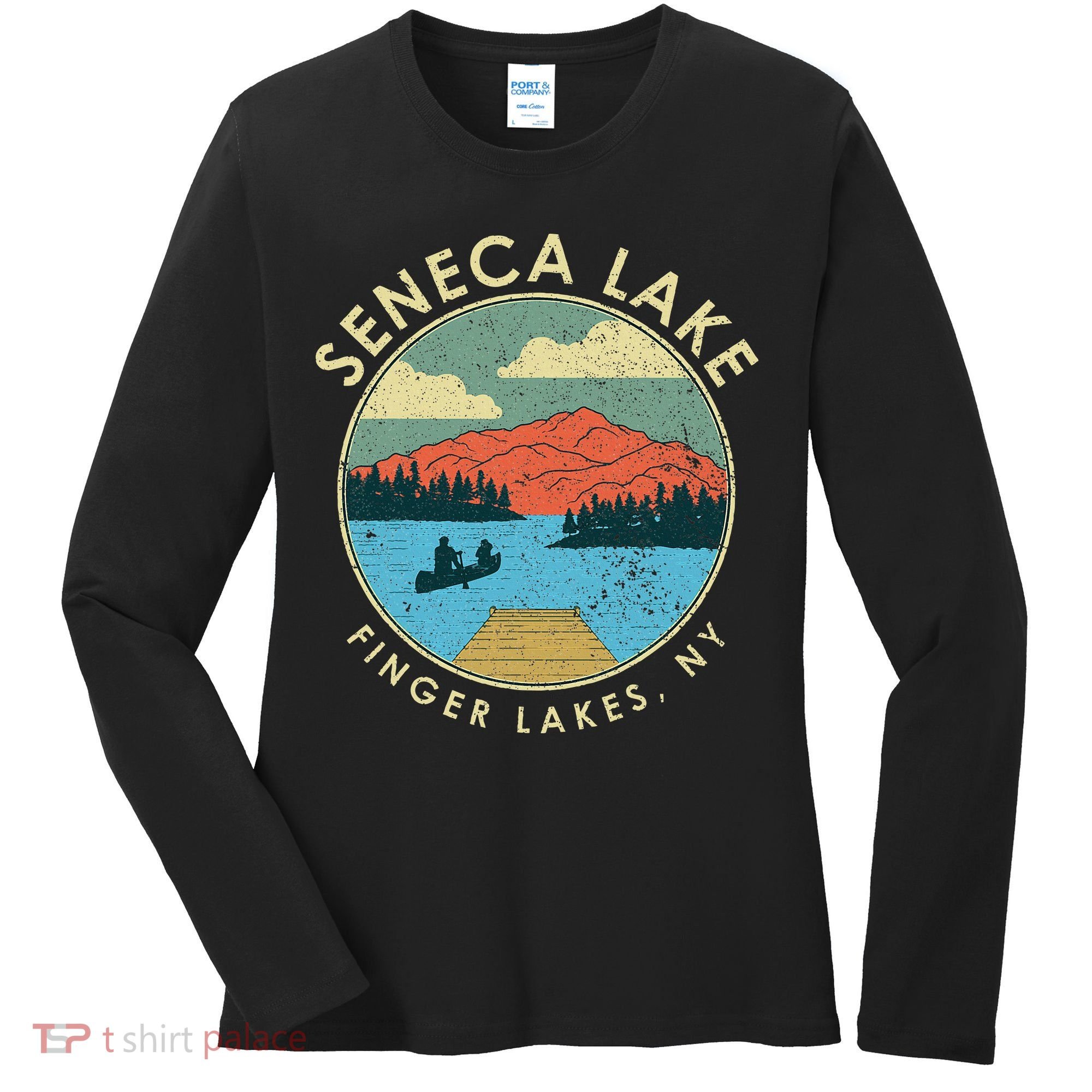 Finger Lakes Ny New York Seneca Lake Women's Long Sleeve Shirt