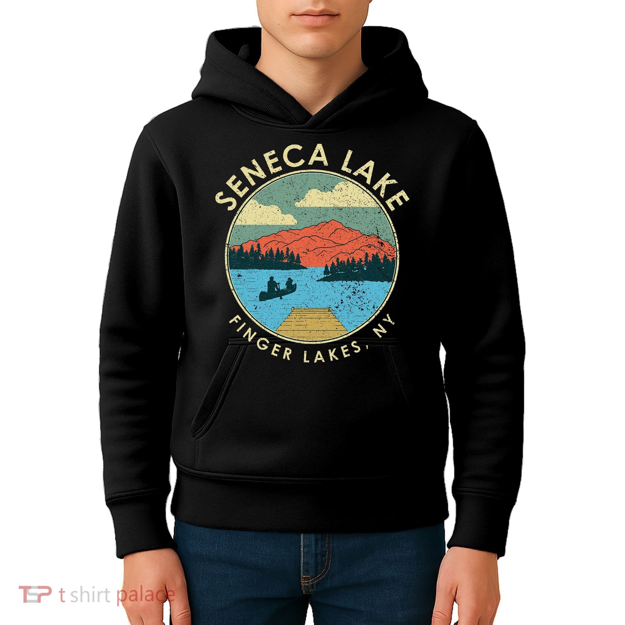 Finger Lakes Ny New York Seneca Lake Kids Hoodie